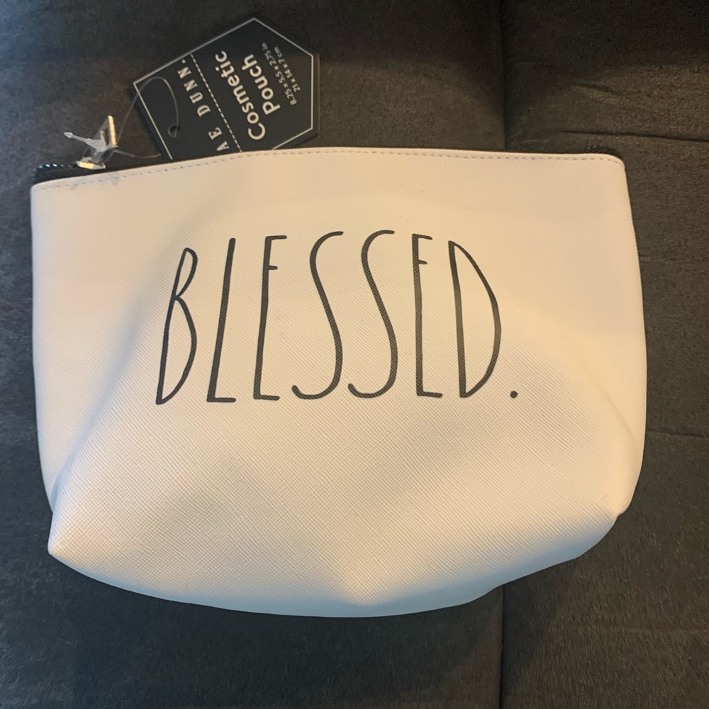 Rae Dunn Cosmetic Pouch - Blessed NWT